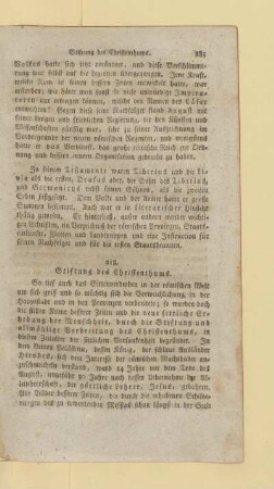 Stiftung des Christenthums