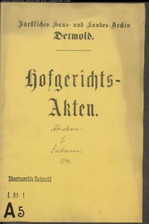 Abraham, Jakob zu Heiden gegen Diekmann zu Heiden - Schuldforderung