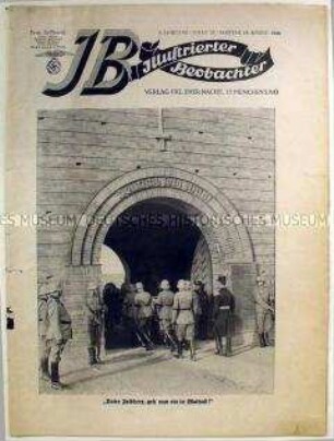 Wochenzeitschrift der NSDAP "Illustrierter Beobachter" u.a. zur Beisetzung von Hindenburg