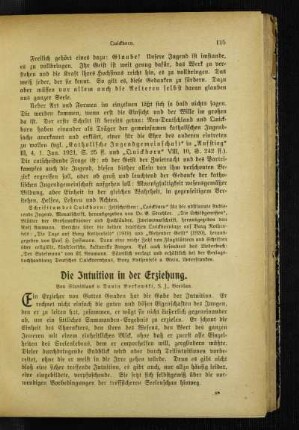 ¬Die¬ Intuition in der Erziehung
