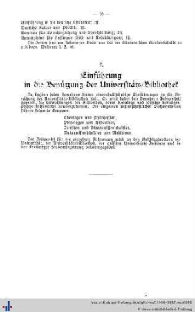 9. Einführung in die Universitäts-Bibliothek.