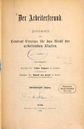 Der Arbeiterfreund : Zeitschrift für die Arbeiterfrage ; Organ des Centralvereins für das Wohl der Arbeitenden Klassen, 28. 1890