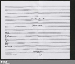 Hornkonzert - Mus.15480-ZZ-569 : Coro maschile, instr (9)