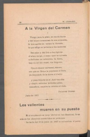Los valientes mueren en su puesto