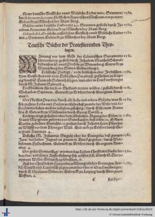 Teutsche Bücher der Protestierenden Theologen.
