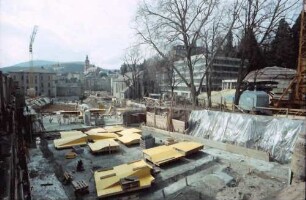 Baden-Baden: Großbaustelle Thermalbad von der Staatlichen [Rheumaklinik]