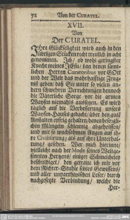 XVII. Von der Curatel