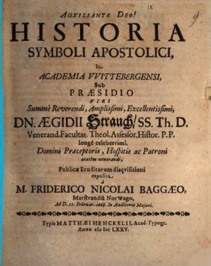 Historia symboli apostolici