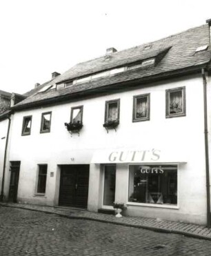 Schwarzenberg. Wohnhaus mit Laden, Vorstadt 12. Straßenansicht