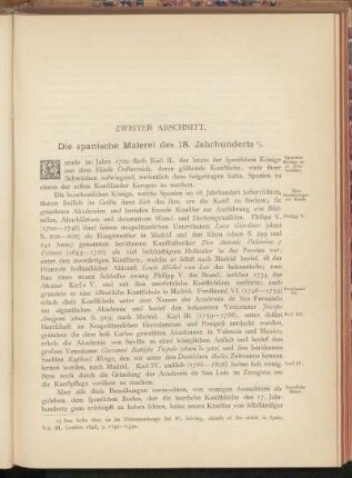 Zweiter Abschnitt. Die spanische Malerei des 18. Jahrhunderts.