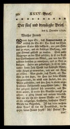 Der fünf und dreyßigste Brief