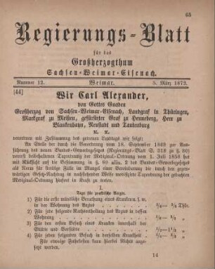 Nr. 12 : 5. März 1872