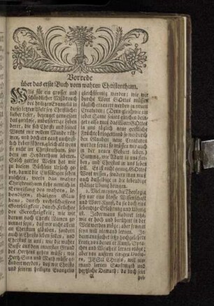 Vorrede über das erste Buch vom wahren Christenthum.