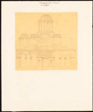 S. Aposteln, Thessaloniki: Aufriss, Maßstabsleiste (vermutlich nach Charles Texier und Richard P. Pullan, XLIX.)