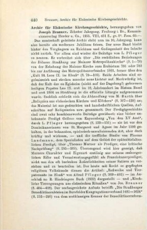 440-441 [Rezension] Archiv für elsässische Kirchengeschichte ; 10.1935