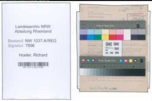 Entnazifizierung Richard Hoeler , geb. 23.03.1903 ()