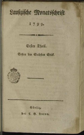 1799,1/6: Lausizische Monatsschrift