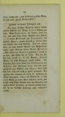 Jesus nimmt Jünger an