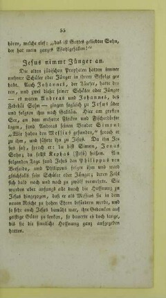 Jesus nimmt Jünger an
