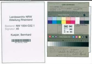 Entnazifizierung Bernhard Kueper , geb. 04.04.1911 (Architekt)