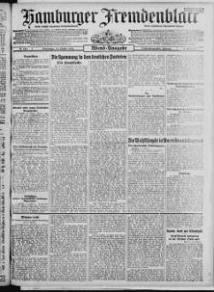 Hamburger Fremdenblatt, Abendausgabe