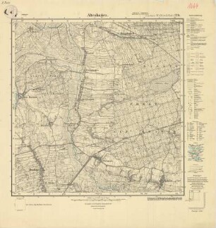 1664 (alte Nr.: 378) Altenhagen, Meßtischblatt (4cm - Karte)