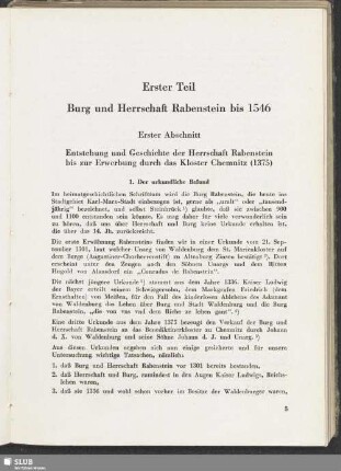 Erster Teil Burg und Herrschaft Rabenstein bis 1546
