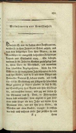 Vielmännerey aus Unwissenheit.