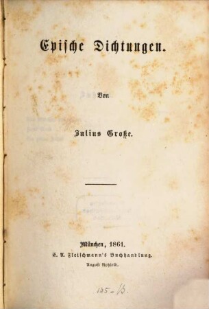 Epische Dichtungen