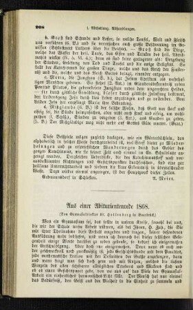 Aus einer Abiturientenrede 1868