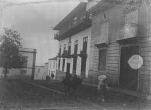 La Orotava : Häuser in La Orotava mit geschnitzten Balkonen