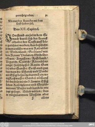 Wie man den Krancken mit dem Lufft halten soll. Das XII. Capittel.