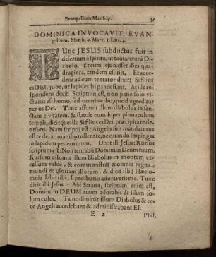 Dominica Invocavit, Evangelium, Matth. 4. Marc. 1. Luc.4.