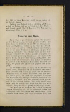 131, Abmarsch nach Muni
