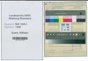 Entnazifizierung Wilhelm Ewert , geb. 16.03.1890 (Vorarbeiter)