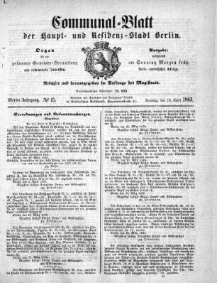 1863,15: No. 15, 12. April 1863