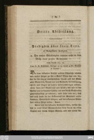 a) Ausgeführte Predigten.