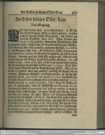 Am Ersten heiligen Oster-Tage