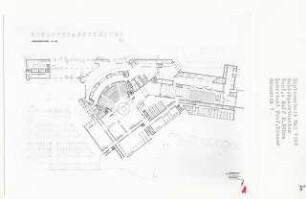 Schloßparktheater, Berlin-Steglitz (Diplomarbeit bei Willy Kreuer): Grundriss Eingangsgeschoss 1:200