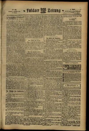 Zweite Ausgabe vom Mittwoch, den 18. September 1912.