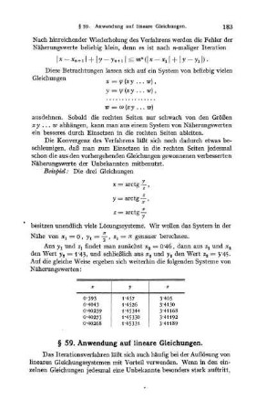 § 59. Anwendung auf lineare Gleichungen.
