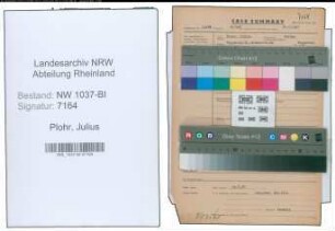 Entnazifizierung Julius Plohr , geb. 00.00.0000 (Kaufmann)