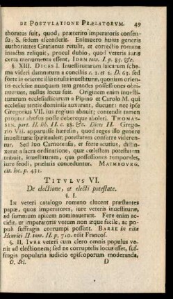 Titulus VI. De electione, et electi potestate.