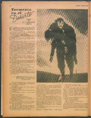 Tormenta en el desierto : Cuento por E. L. Gonzalez Arena