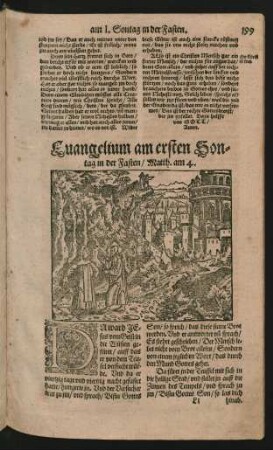 Evangelium am ersten Sontag in der Fasten ...