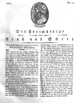 Nro. 4, Montag, den 6. Januar 1806