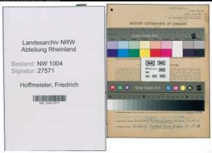 Entnazifizierung Friedrich Hoffmeister , geb. 15.10.1902 (Arbeiter)