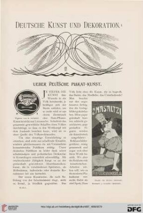 Ueber deutsche Plakat-Kunst