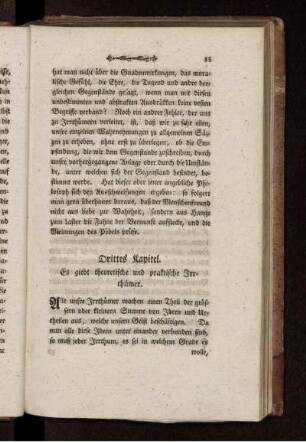 Drittes Kapitel. Es giebt theoretische und praktische Irrthümer.