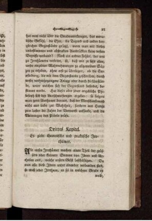 Drittes Kapitel. Es giebt theoretische und praktische Irrthümer.